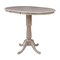 International Concepts Round 36 in Rd Top Pedestal Table, 12 in Leaf, 40.9 inH, Adjust Ht, Washed Gray Taupe, 36 W, 48 L, Wood K09-36RXT-6B-2 - alternate 7